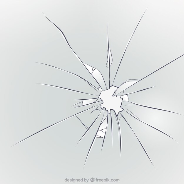 Broken glass background in realistic style