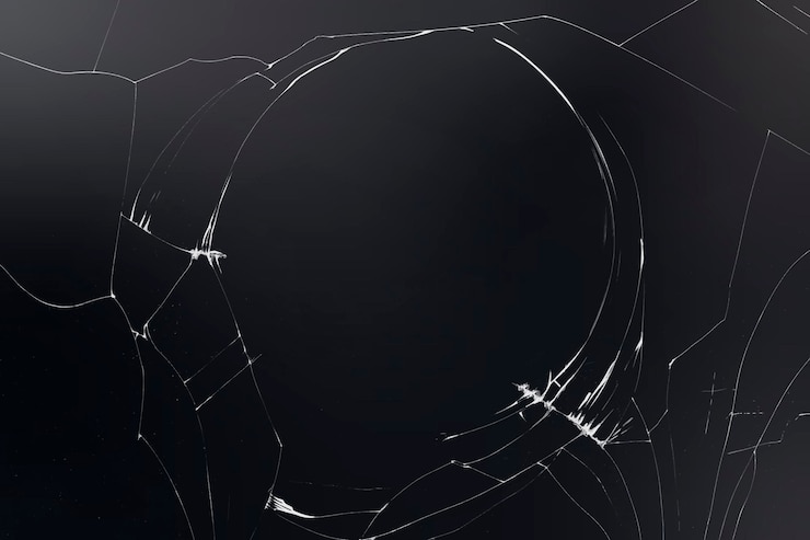 Free Vector broken glass background vector on black