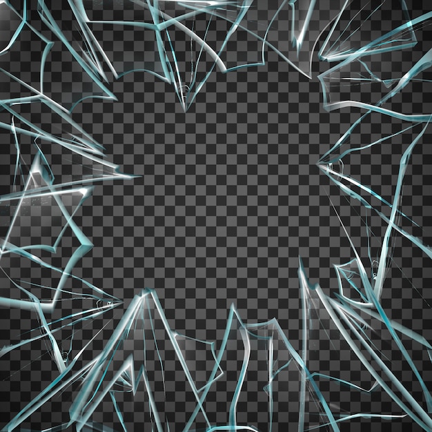 Free vector broken glass frame