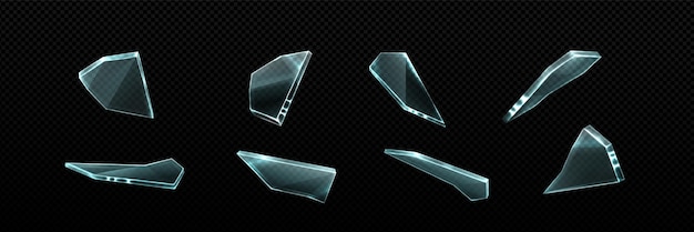 Free vector broken glass shatter and piece