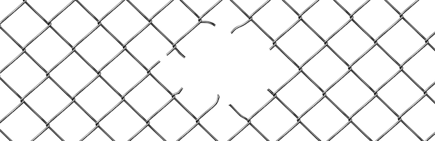 Broken wire fence rabitz or chain link background