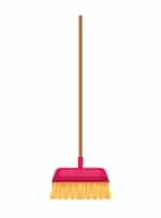 Free vector broom cleaning equipment utensil icon