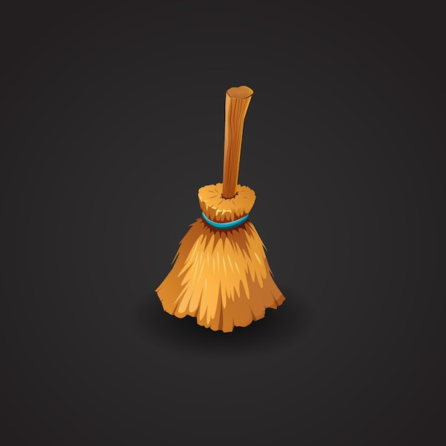 Free vector broom vector illustration