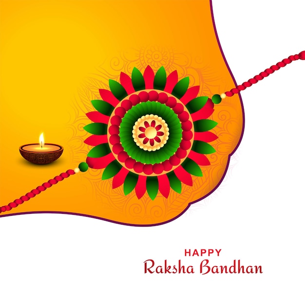 Fratello e sorella di raksha bandhan rakhi festival card sfondo