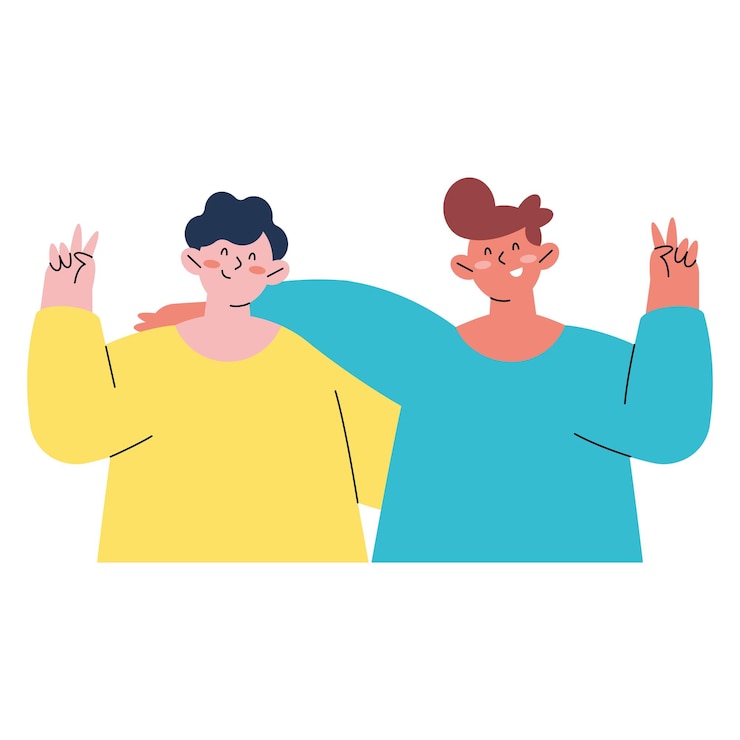 무료 Vector 형제애의 포옹으로