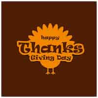 Free vector brown background with a label for thanksgiving