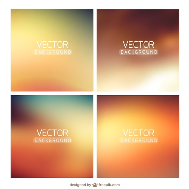 Vettore gratuito sfocatura sfondo vector set