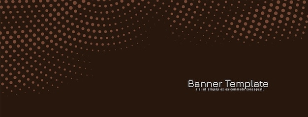 Free vector brown color modern halftone design banner template