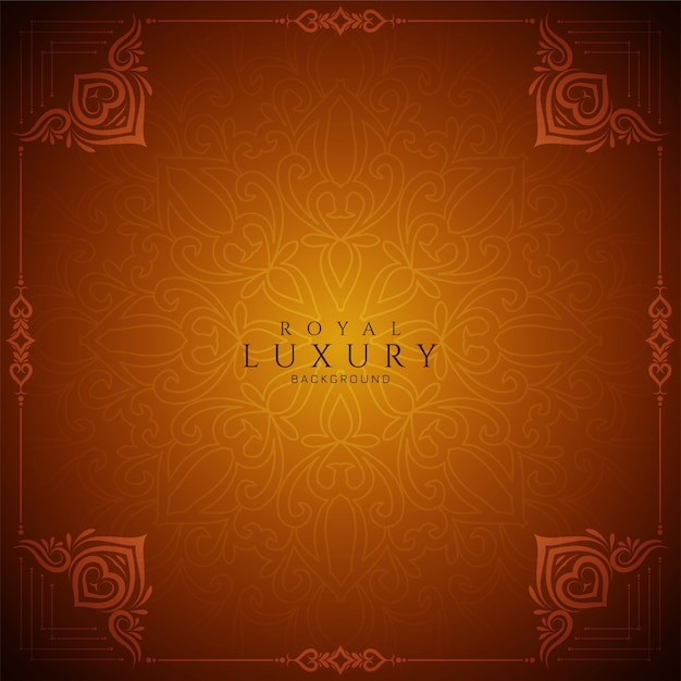 Free vector brown color stylish royal luxury frame background