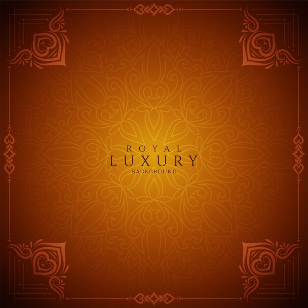 Brown color stylish royal luxury frame background