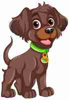 Free vector brown dog cartoon character