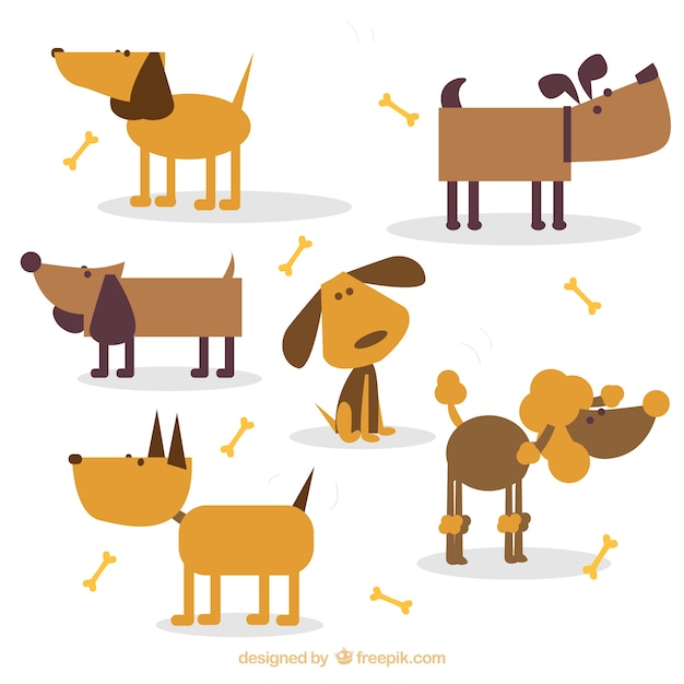 Free vector brown dogs