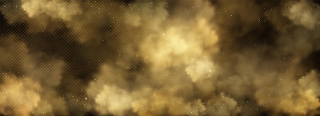 Бесплатное векторное изображение Коричневый пыльный песок и облака дыма