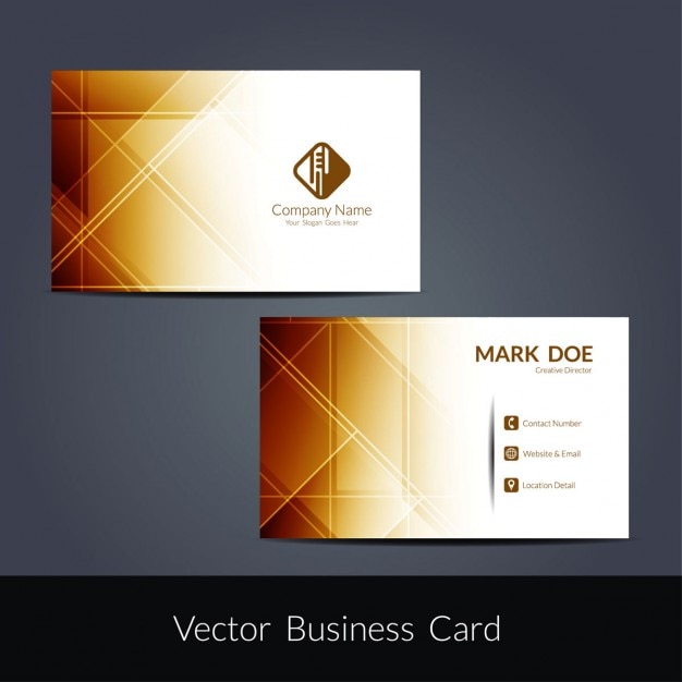 Brown elegant business card