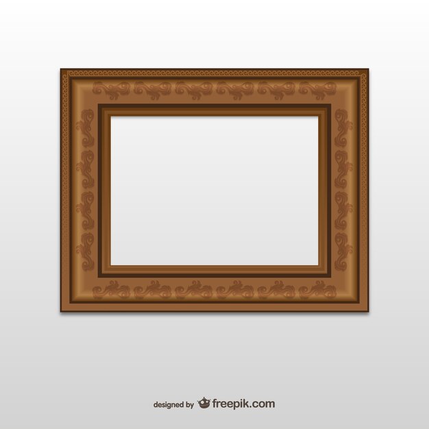 Brown frame with ornaments