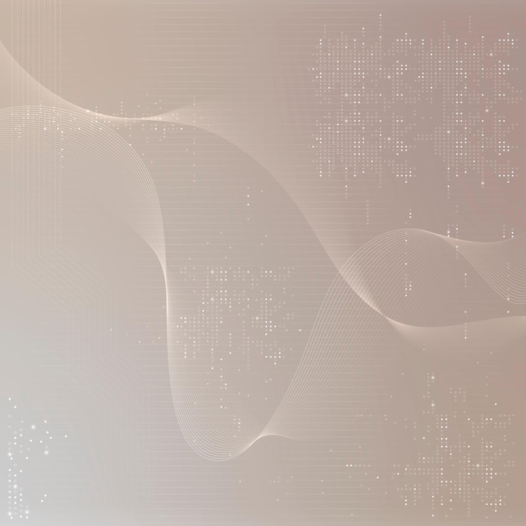 Free Vector brown futuristic waves background with computer code technology