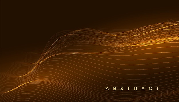 Free Vector | Brown golden wave lines background