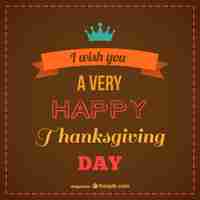 Vettore gratuito happy thanksgiving vettoriali gratis