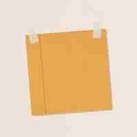 Free vector brown lined notepaper journal sticker vector