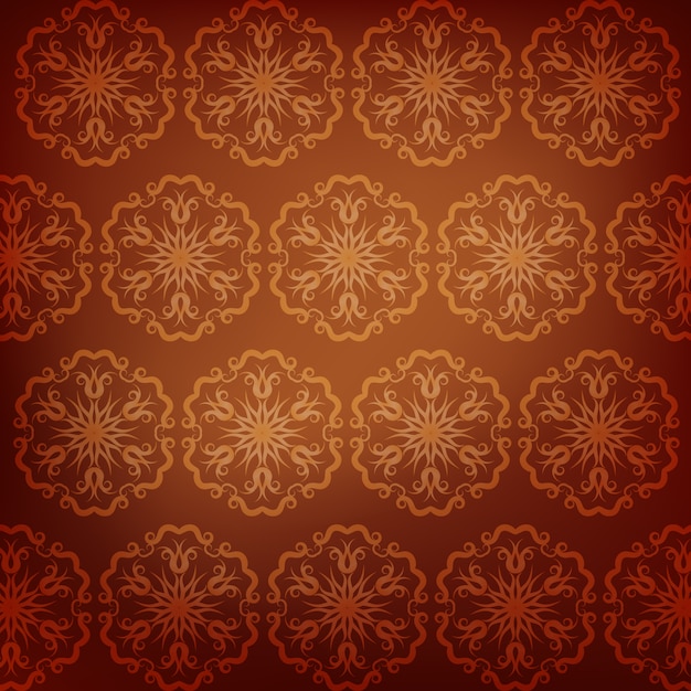 Brown mandala pattern background