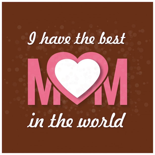 Free vector brown mother's day lettering illustration