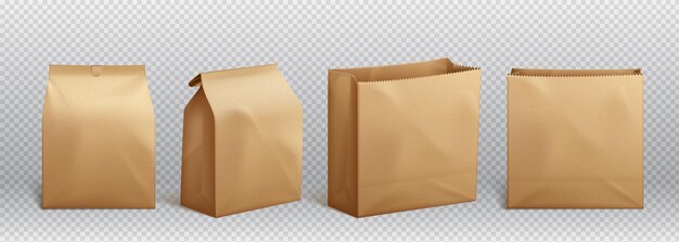 茶色の紙ランチ ベクトル フード クラフト ボックス パッケージ