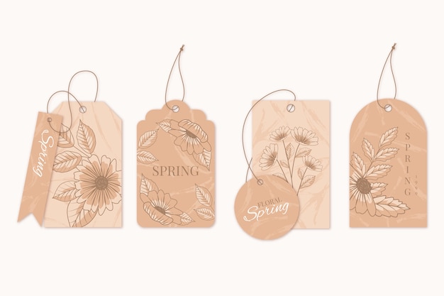 Brown shades of spring floral hangers