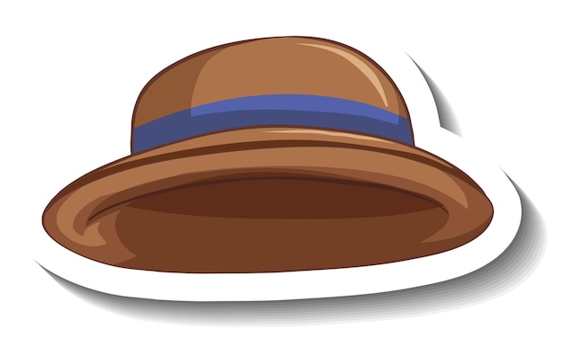 Brown vintage hat sticker