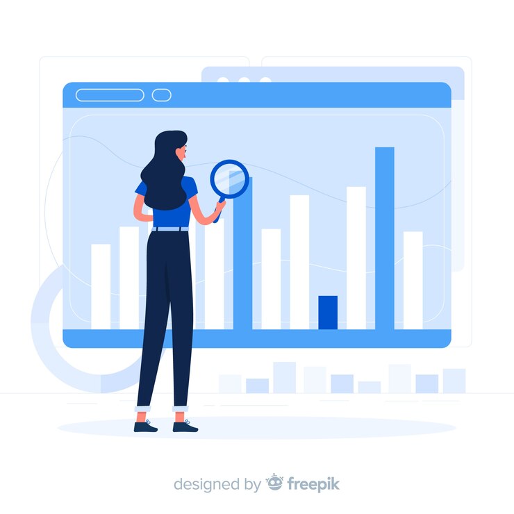 Free Vector browser stats concept illustration