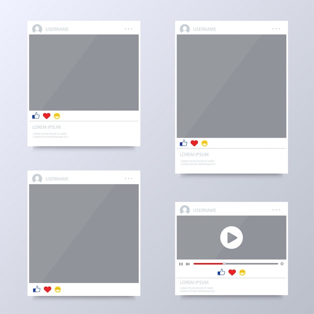 Free vector browser window templates