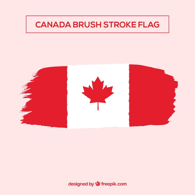 Brsuh stroke canadian flag background