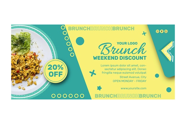 Modello di banner per il brunch