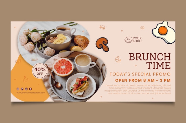 Brunch banner template