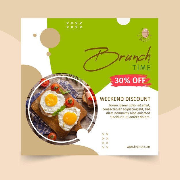brunch flyer template design