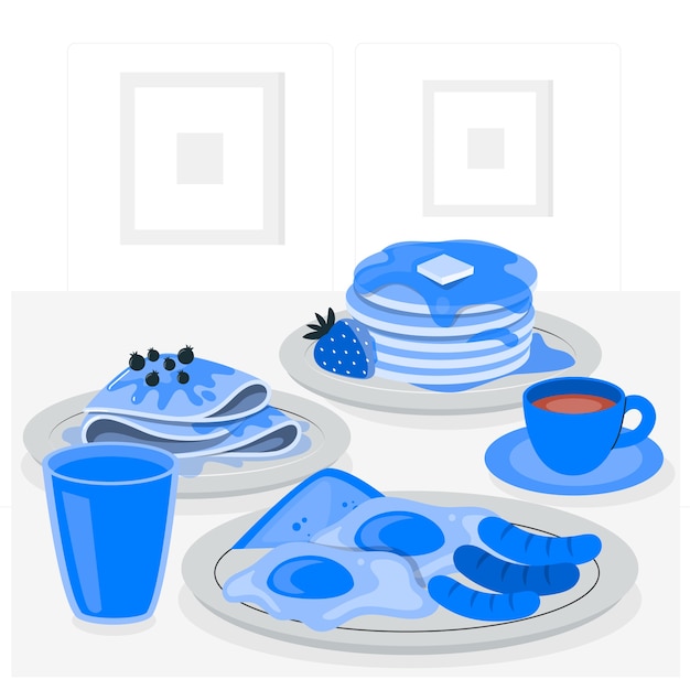 Free vector brunch food concept illustration