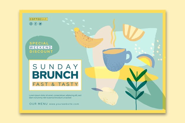 Brunch horizontal banner template