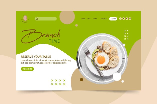 brunch landing page