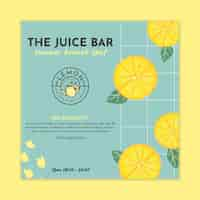 Free vector brunch squared flyer template