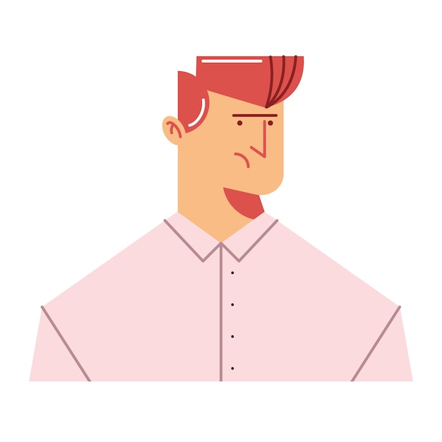 Free vector brunette man illustration