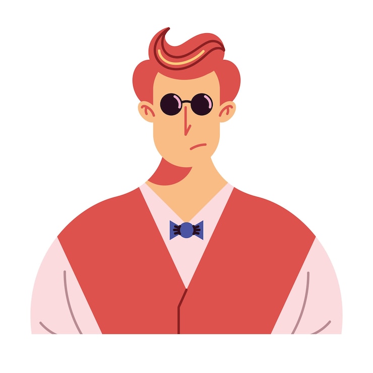 मुफ़्त वेक्टर brunette man with sunglasses