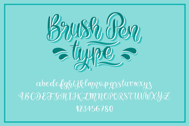 Free vector brush pen text effect