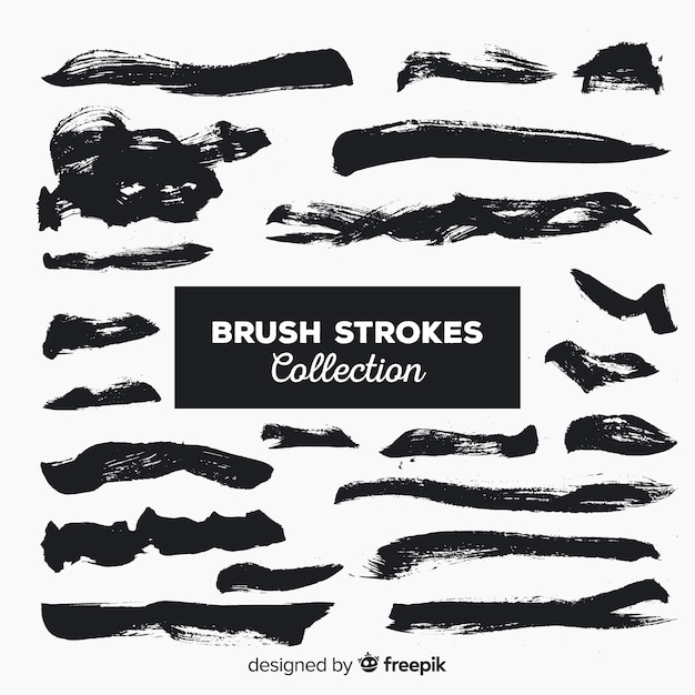 Free vector brush stroke collection