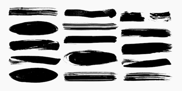 Free vector brush stroke set