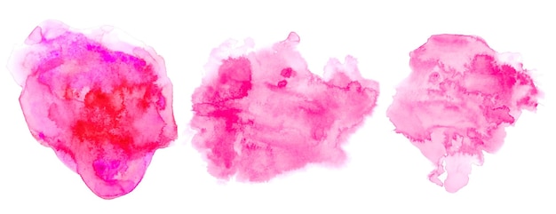 Бесплатное векторное изображение Стиле щетки грязный акварель абстрактный баннер в наборе из трех векторов