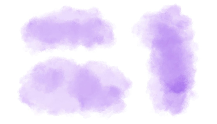 Free Vector brush stroke style purple color tone background in set of three vector
