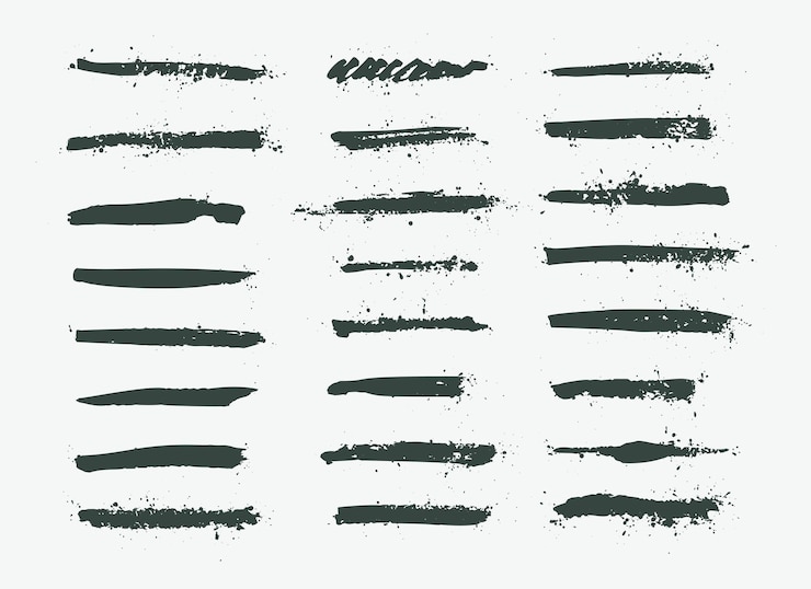Free Vector brush stroke style rough grungy texture in collection