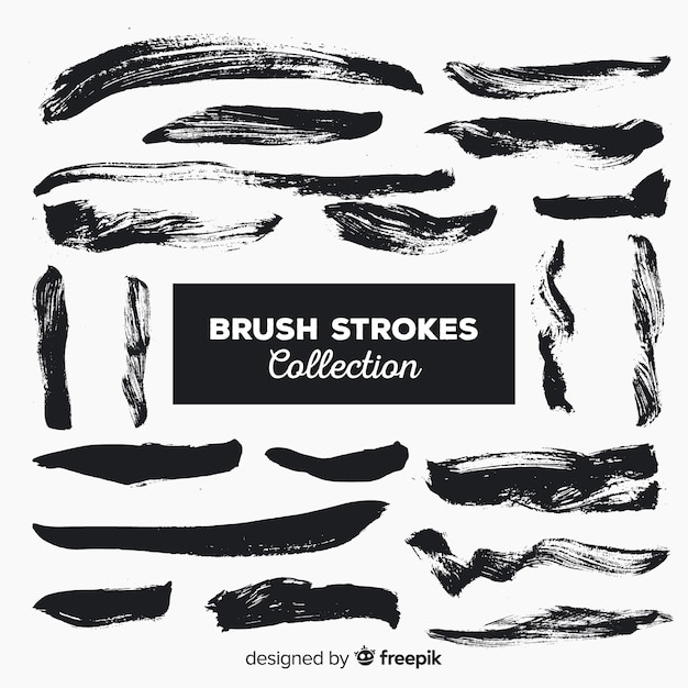 Free vector brush strokes collection