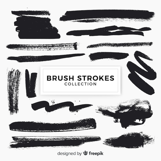 Free vector brush strokes pack