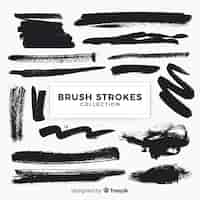 Free vector brush strokes pack