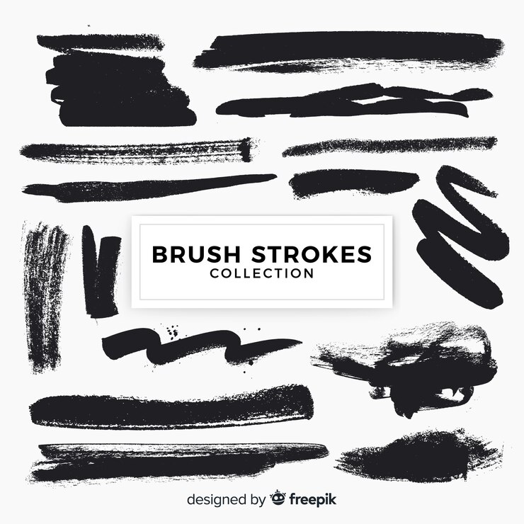 Free Vector brush strokes pack